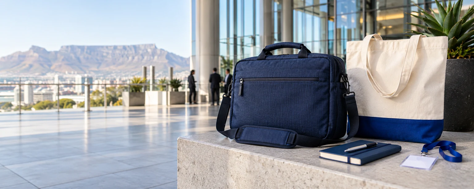 Conference bags lifestyle scene